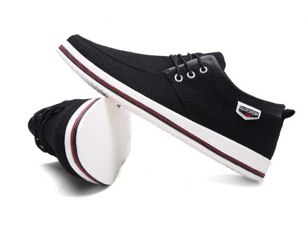 Men's lace-up casual canvas shoes حذاء رياضي بلمسة أنيقة من الكتان