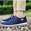 Men's lace-up casual canvas shoes حذاء رياضي بلمسة أنيقة من الكتان