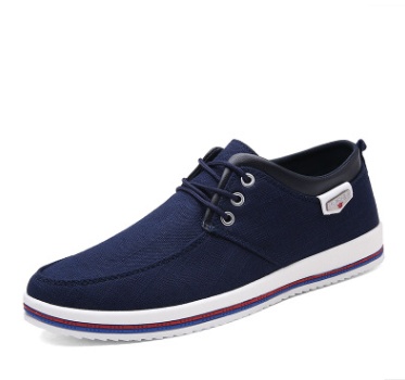 Men's lace-up casual canvas shoes حذاء رياضي بلمسة أنيقة من الكتان