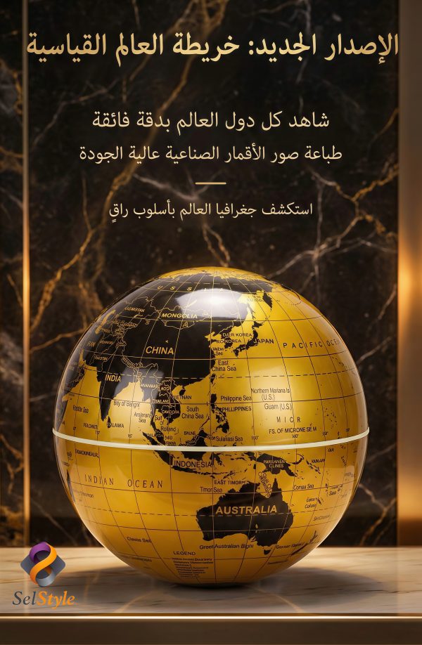 مصباح الكرة الأرضية العائم –  LED إضاءة مغناطيسية بتقنية الطفو – ديكور فاخر للمكتب وغرفة النومt