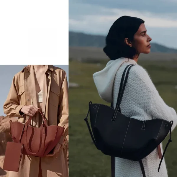 حقيبة يد نسائية فاخرة من الجلد بتصميم رائعNew Designer Large Capacity Leather Handbags for Luxury Ladies