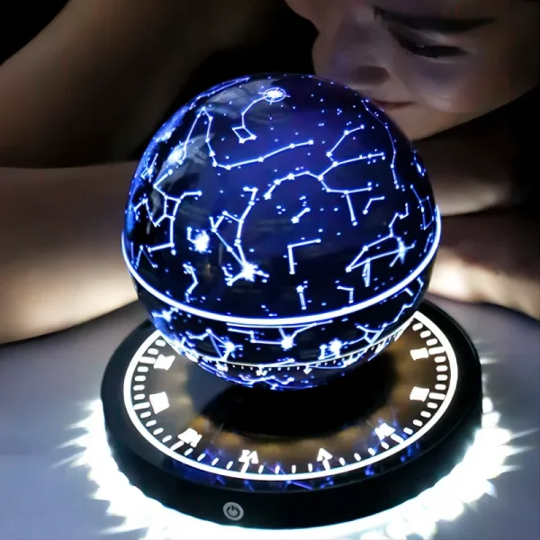 مصباح الكرة الأرضية العائم –  LED إضاءة مغناطيسية بتقنية الطفو – ديكور فاخر للمكتب وغرفة النومLevitating Lamp Magnetic Levitation Globe LED Earth ,Floating Lamp Rotating Globe Bedside Lights Ornament NoveltyGifts