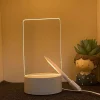 Sda9061cf18d24aa0b18c1f095d58fc33Q.webp LED – أكريليك مضيء USB لوحة اضاءة للكتابة مع قلم قابل للمسح للديكور والمكتب والهدايا.Transparent Luminous LED Night Lights USB Luminous Acrylic Night Light Erasable Write Message Board Calendar Desktop Ornaments