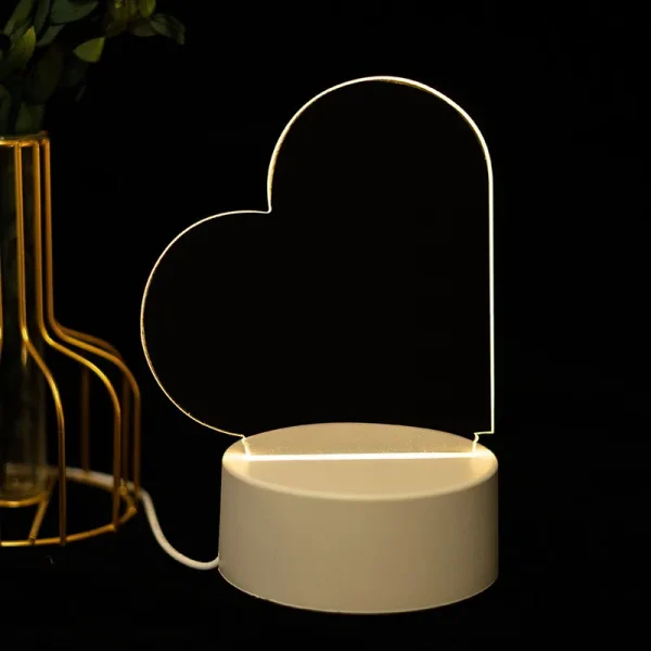 Sf11cfa5d678e474ebe4d3a3d2688cf19F.webp LED – أكريليك مضيء USB لوحة اضاءة للكتابة مع قلم قابل للمسح للديكور والمكتب والهدايا.Transparent Luminous LED Night Lights USB Luminous Acrylic Night Light Erasable Write Message Board Calendar Desktop Ornaments